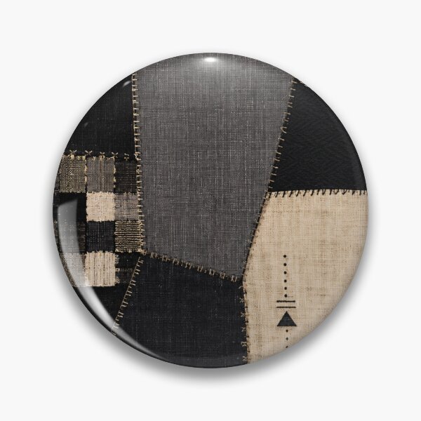 Item preview, Abstract Sashiko Textile – Black Beige Geometric Patchwork Art Print – Modern Minimalist Decor designed and sold by @SHINTOSARTSTORE.