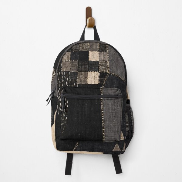 Item preview, Abstract Sashiko Textile – Black Beige Geometric Patchwork Art Print – Modern Minimalist Decor designed and sold by @SHINTOSARTSTORE.
