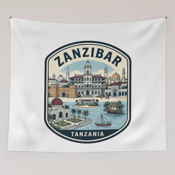 Item preview, Zanzibar Tanzania Vintage Travel Badge designed and sold by k3rstman1.