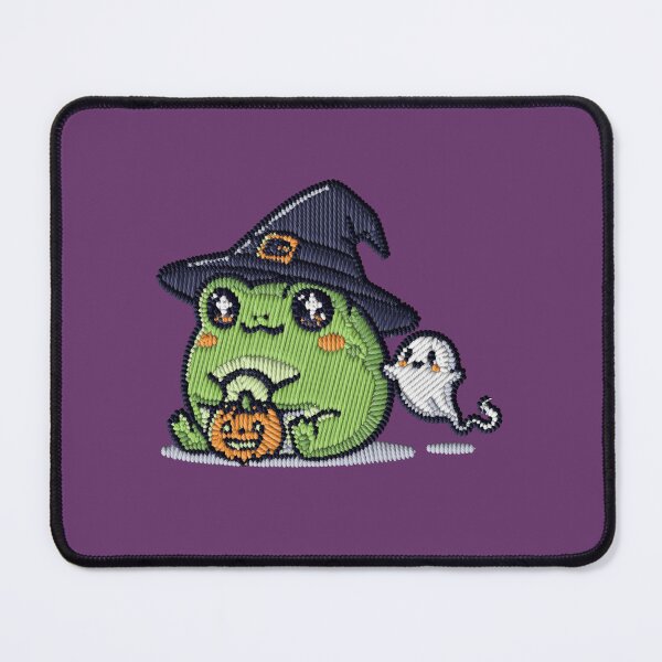 Item preview, Kawaii Halloween Frog Ghost Pumpkin Embroidery Patch Sticker designed and sold by · GAMING SOUL ·.