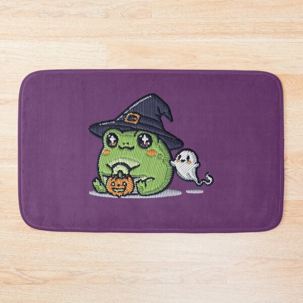 Item preview, Kawaii Halloween Frog Ghost Pumpkin Embroidery Patch Sticker designed and sold by · GAMING SOUL ·.