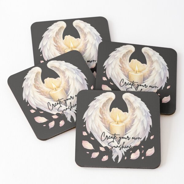 Item preview, Create Your Own Sunshine Angel Wings Candle Quote Aesthetic designed and sold by NikBrin Prevail .