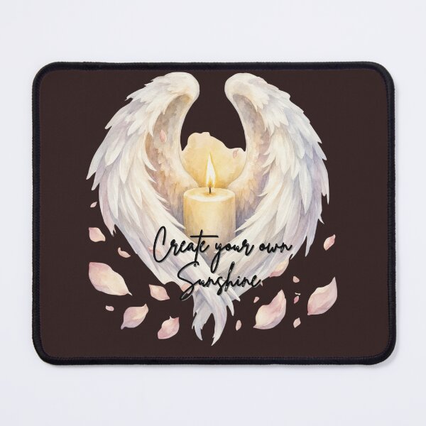 Item preview, Create Your Own Sunshine Angel Wings Candle Quote Aesthetic designed and sold by NikBrin Prevail .
