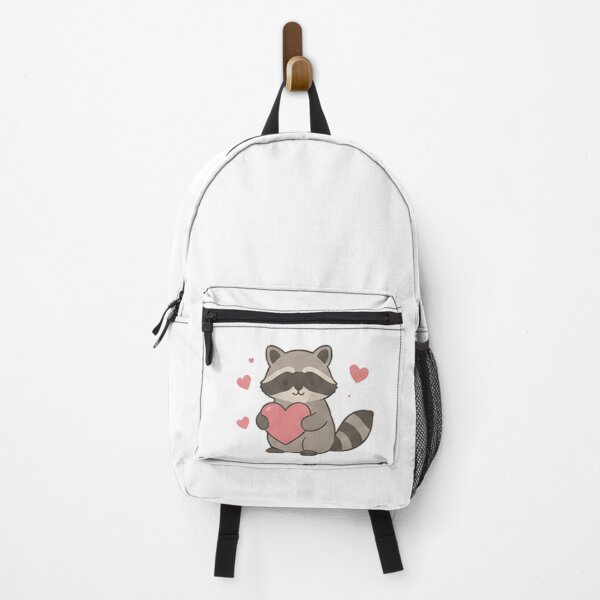 Item preview, Cute Kawaii Raccoon Holding Heart Forest Wildlife Aesthetic designed and sold by Rehnair.