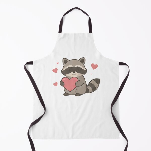 Item preview, Cute Kawaii Raccoon Holding Heart Forest Wildlife Aesthetic designed and sold by Rehnair.