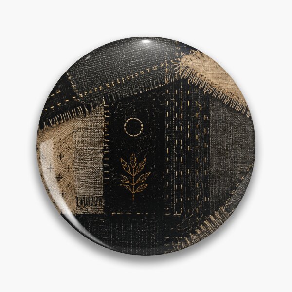 Item preview, Celestial Patchwork – Dark Mystical Moon Stars Textile Art Print – Boho Dark Home Decor designed and sold by @SHINTOSARTSTORE.