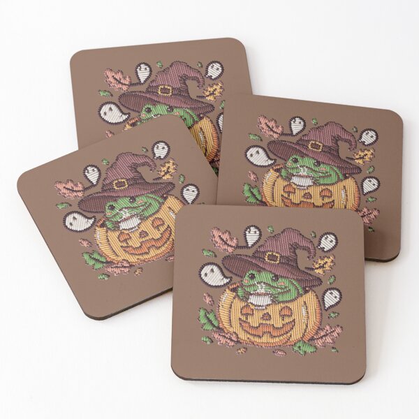 Item preview, Kawaii Autumn Frog Pumpkin Halloween Embroidery Patch Sticker designed and sold by · GAMING SOUL ·.