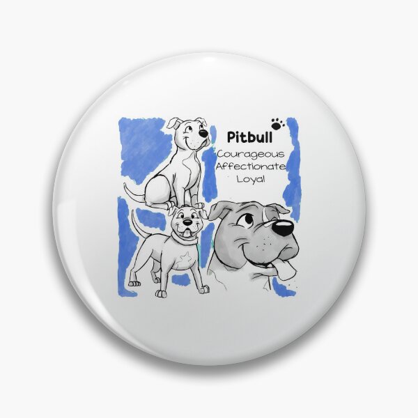 Item preview, Pitbull Courageous Affectionate Loyal Dog Art designed and sold by GiaoCalonas.