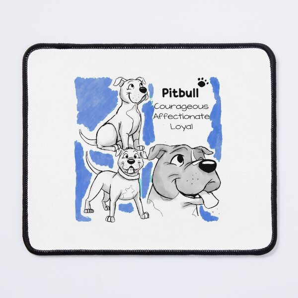 Item preview, Pitbull Courageous Affectionate Loyal Dog Art designed and sold by GiaoCalonas.
