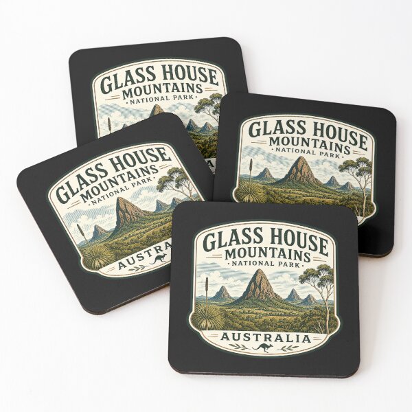 Item preview, Glass House Mountains National Park - Australia designed and sold by GoodOldVintage.
