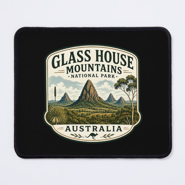Item preview, Glass House Mountains National Park - Australia designed and sold by GoodOldVintage.