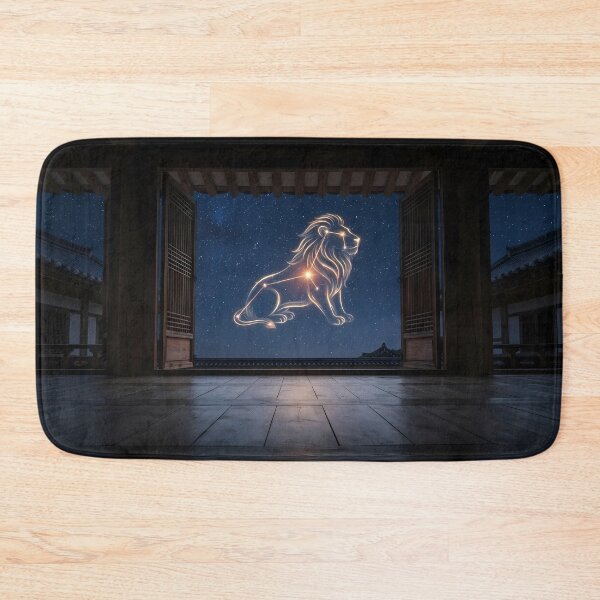 Item preview, Leo Constellation over a Traditional Hanok: Regal Majesty of the Night Sky | Fine Art Print designed and sold by SOOstudio73.