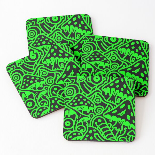 Item preview, Psychedelic Mushroom Doodle – Trippy Shroom Art designed and sold by UndergroundRavers.