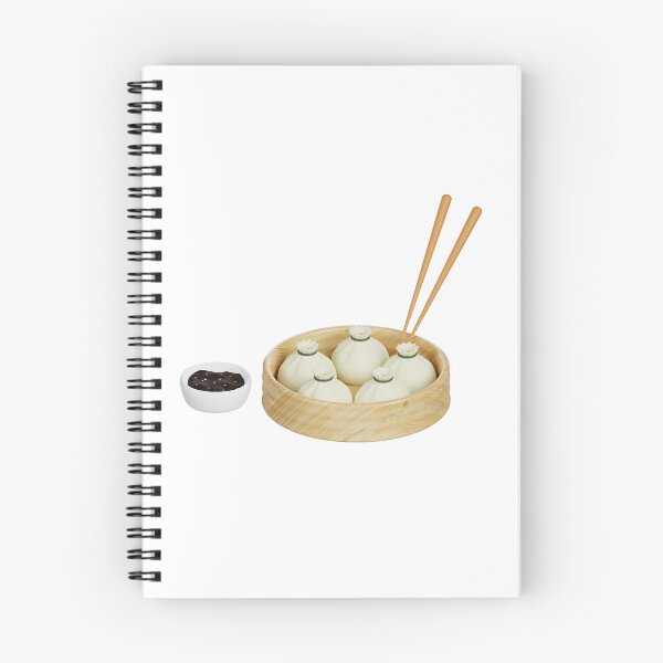 Item preview, Dumplings in Bamboo Steamer – Asian Food Illustration with Chopsticks designed and sold by EmeraldeaArt.