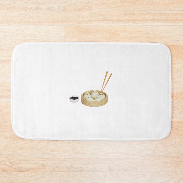 Item preview, Dumplings in Bamboo Steamer – Asian Food Illustration with Chopsticks designed and sold by EmeraldeaArt.
