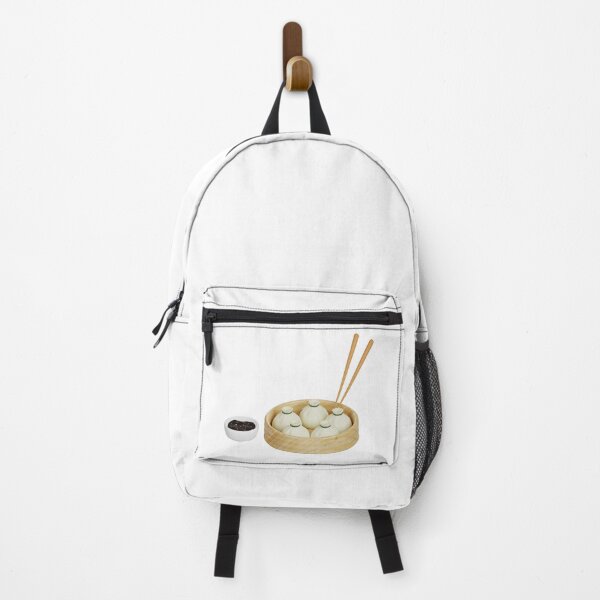 Artikelvorschau, Teigtaschen im Bambusdämpfer – Asiatische Essensillustration mit Essstäbchen entworfen und verkauft von EmeraldeaArt.