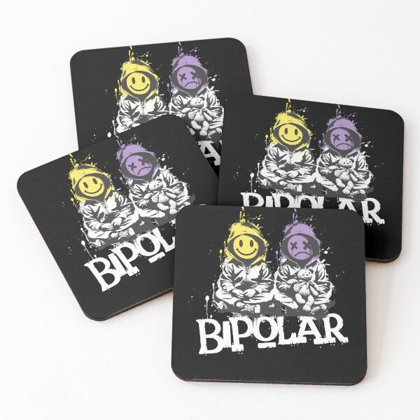 Item preview, BIPOLAR Mental Health Grunge Smiley Contrast Design designed and sold by FeverVoid.