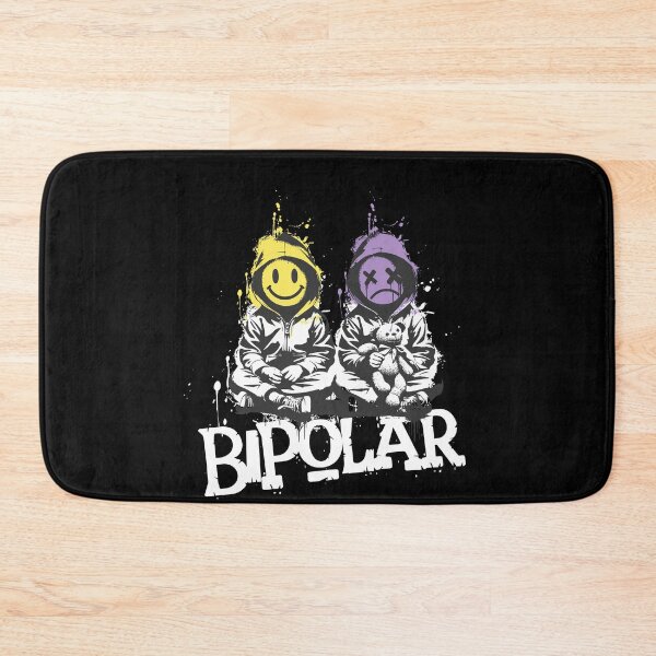 Artikelvorschau, BIPOLAR Mental Health Grunge Smiley Kontrast Design entworfen und verkauft von FeverVoid.