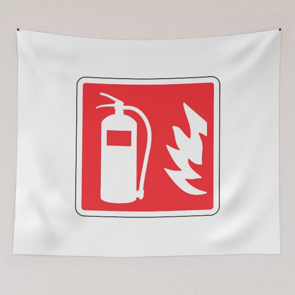 Item preview, Fire Extinguisher Emergency Fire Safety Sign designed and sold by VectorForge Studio.