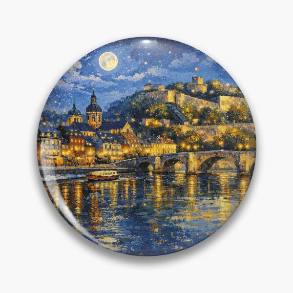 Item preview, Namur by night painting, Belgium – A Beautiful City in Europe. designed and sold by GalleryKauffeld.