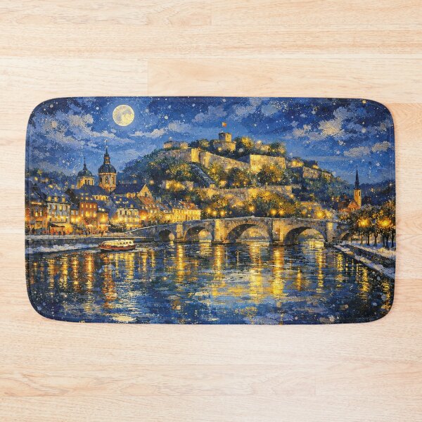 Item preview, Namur by night painting, Belgium – A Beautiful City in Europe. designed and sold by GalleryKauffeld.
