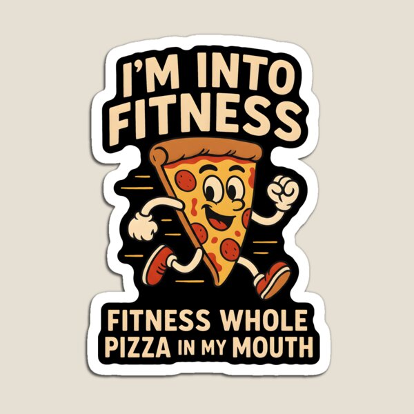 Item preview, Im Into Fitness Whole Pizza In My Mouth Funny Running Slice designed and sold by Photo-Sphere101.