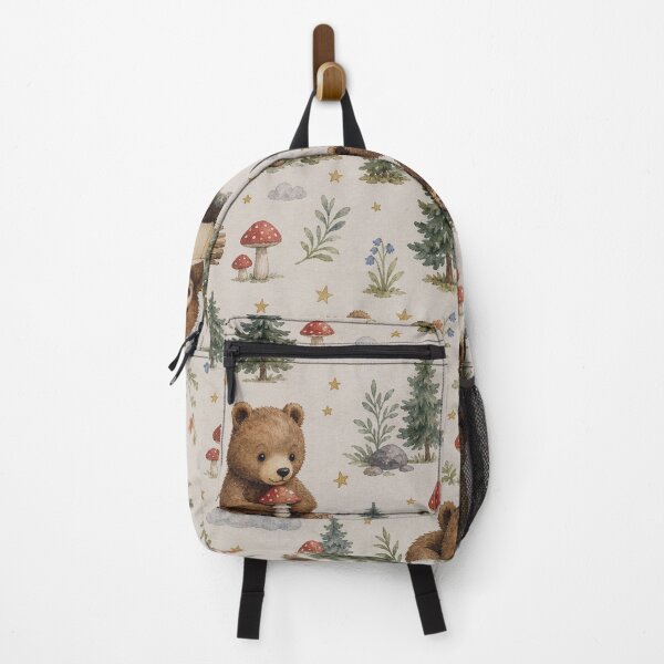 Item preview, Whimsical Teddy Woodland Seamless Pattern designed and sold by Thanat Pattern Studio.