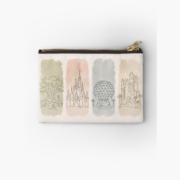 Item preview, Four Parks Retro Icons Minimalist Theme Park Art designed and sold by pixiedustpaint.