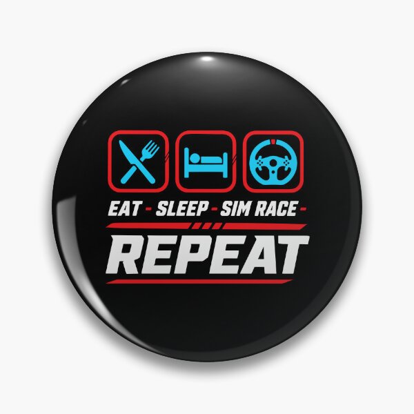 Item preview, Eat sleep sim race repeat for sim racing fans designed and sold by HandicraftArt.