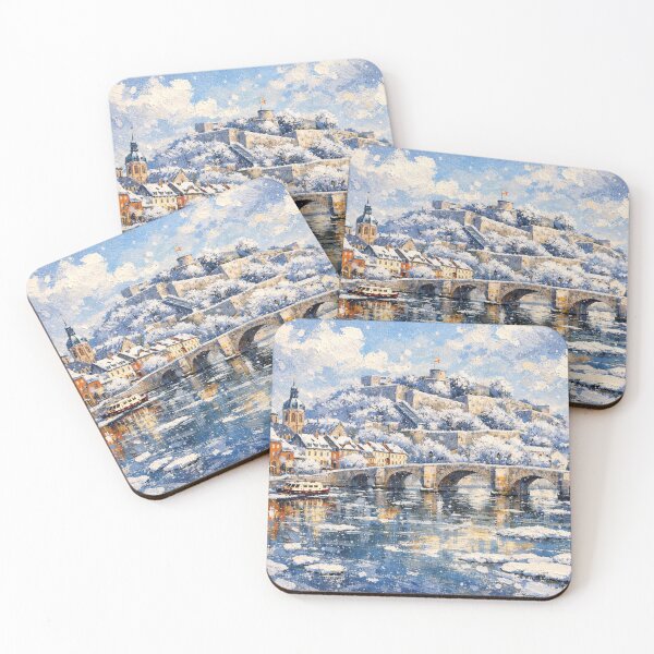 Item preview, Namur in Belgium painting – A Winter Scene in This Beautiful European City. designed and sold by GalleryKauffeld.