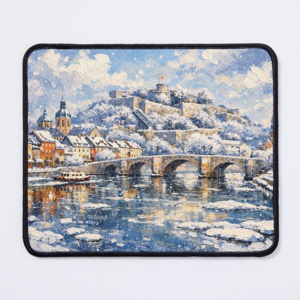 Item preview, Namur in Belgium painting – A Winter Scene in This Beautiful European City. designed and sold by GalleryKauffeld.