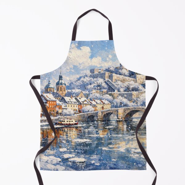 Item preview, Namur in Belgium painting – A Winter Scene in This Beautiful European City. designed and sold by GalleryKauffeld.