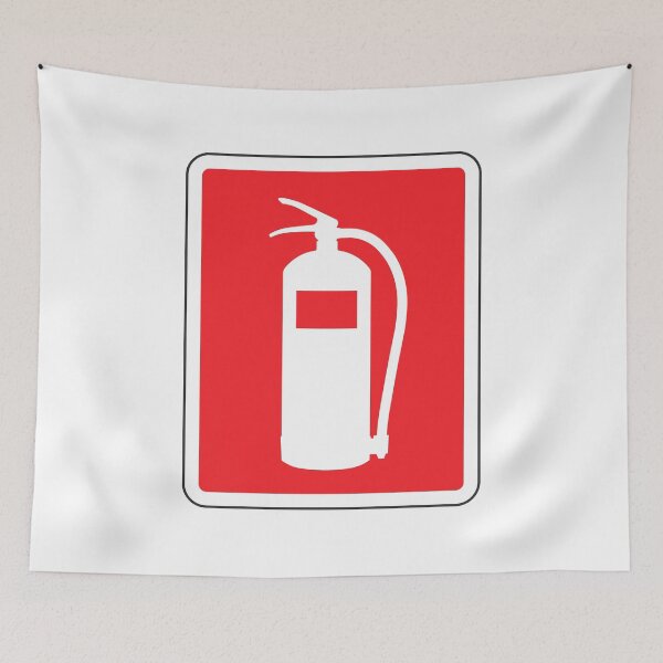 Item preview, Fire Extinguisher Emergency Fire Safety Sign designed and sold by VectorForge Studio.