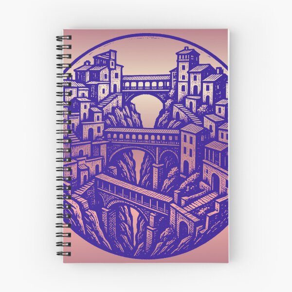 Item preview, Circular European Aqueduct Bridge City Illustration designed and sold by suha-art.