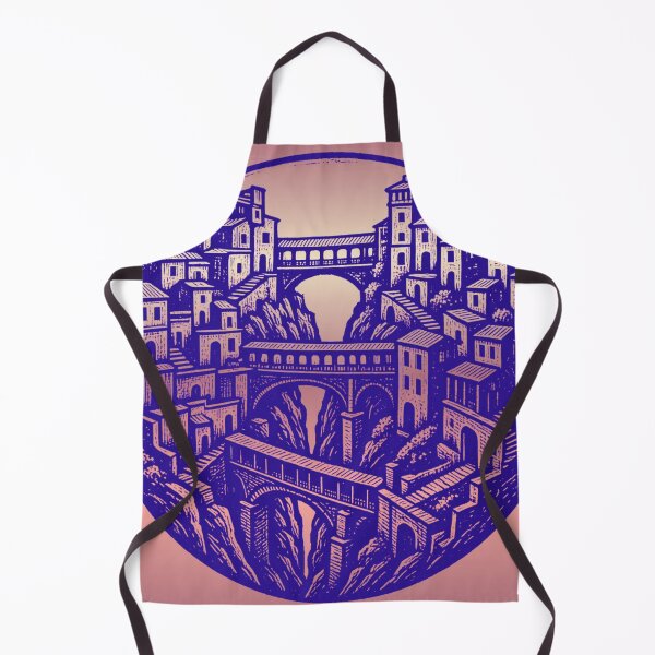 Item preview, Circular European Aqueduct Bridge City Illustration designed and sold by Suha Design Studio.