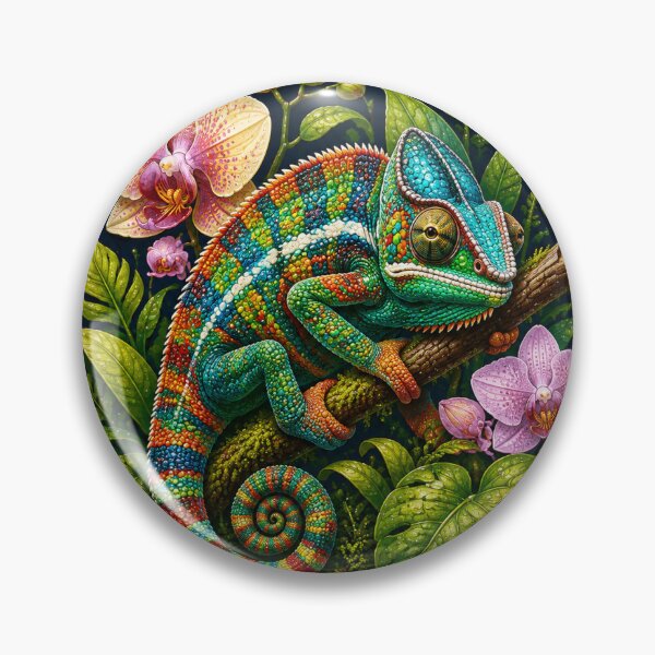 Item preview, Panther Chameleon Rainbow Scales | Vibrant Reptile Art designed and sold by Lwonder.