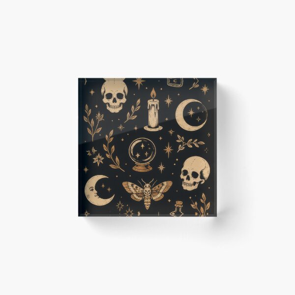 Item preview, Vintage Gothic Witchcraft & Mystical Cottagecore Seamless Pattern designed and sold by TontikDesign.