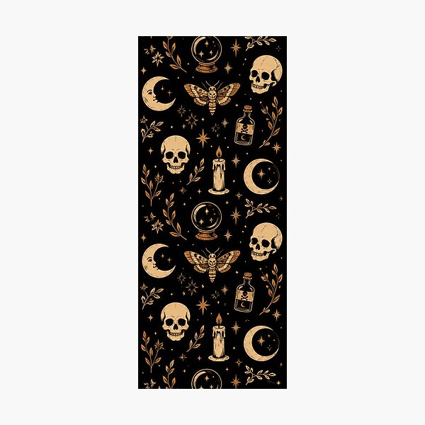 Item preview, Vintage Gothic Witchcraft & Mystical Cottagecore Seamless Pattern designed and sold by TontikDesign.