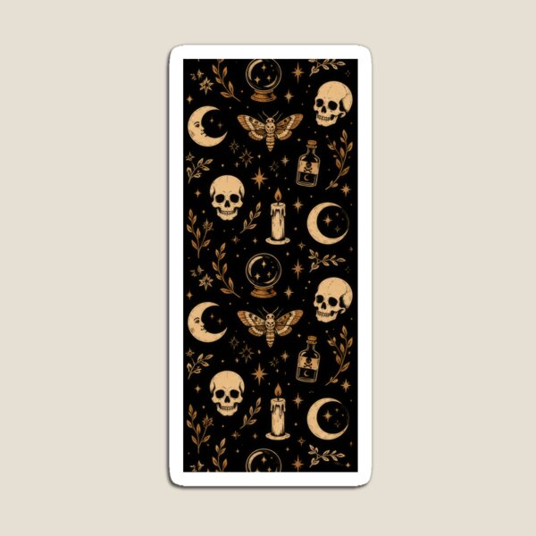 Item preview, Vintage Gothic Witchcraft & Mystical Cottagecore Seamless Pattern designed and sold by TontikDesign.
