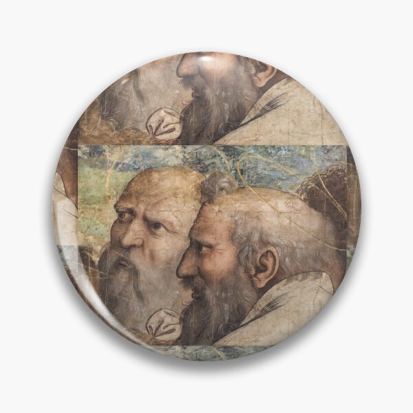 Item preview, Two Bearded Elders in Renaissance Fresco designed and sold by artofuniverse.