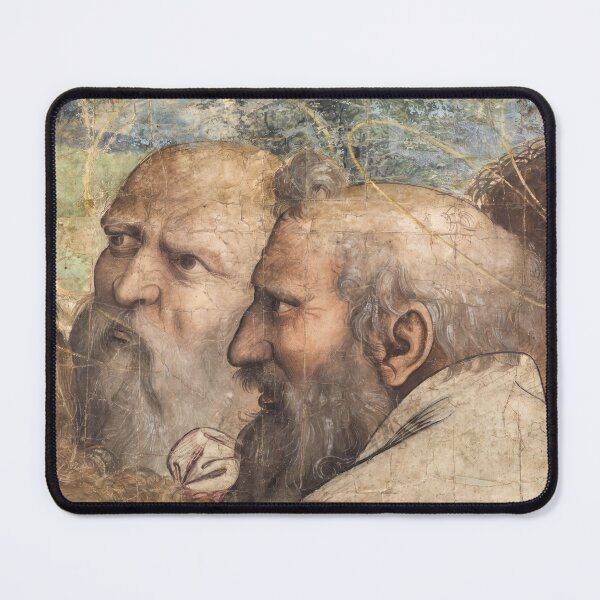 Item preview, Two Bearded Elders in Renaissance Fresco designed and sold by artofuniverse.