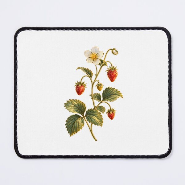 Item preview, Woodland Strawberry | Cottagecore Botanical Art | Wild Strawberry Gardener Gift designed and sold by Brackenlume Studio.