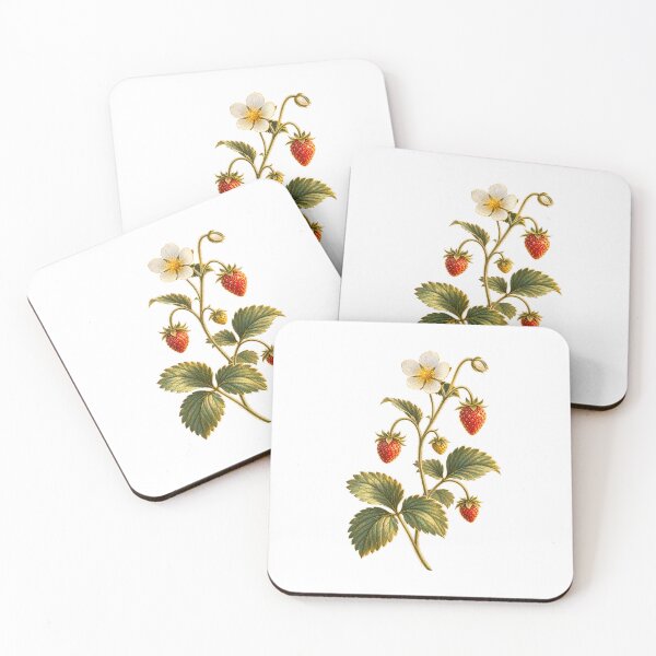 Item preview, Woodland Strawberry | Cottagecore Botanical Art | Wild Strawberry Gardener Gift designed and sold by Brackenlume Studio.