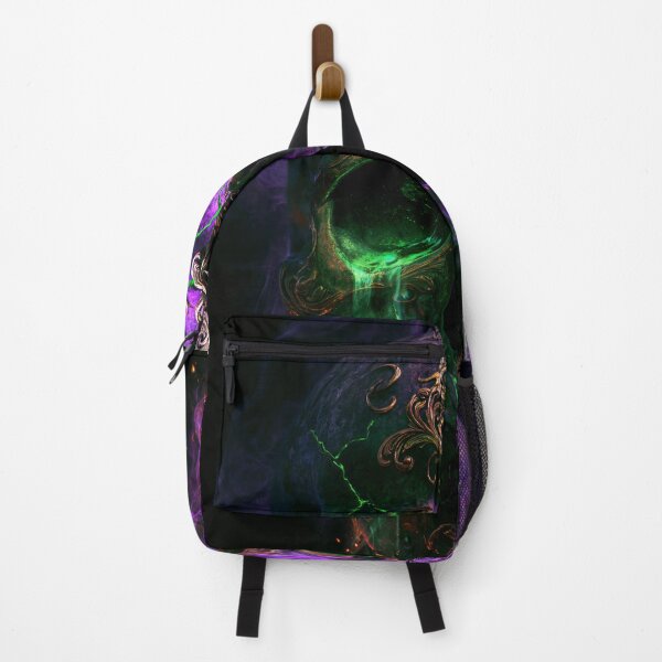 Item preview, Memento Mori Skull Gothic Neon Purple Green Smoke designed and sold by FrostyFrisby.