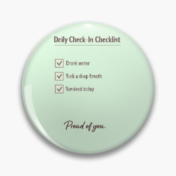 Item preview, Proud Of You Daily Self Care Checklist Mental Health Reminder designed and sold by Timeless Junction.