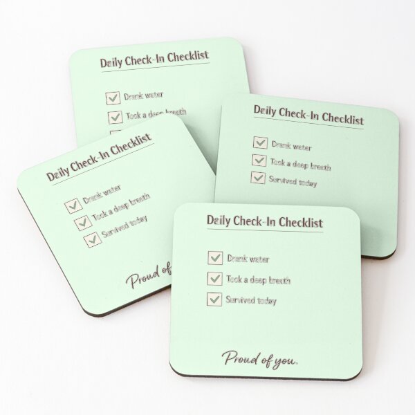 Item preview, Proud Of You Daily Self Care Checklist Mental Health Reminder designed and sold by Timeless Junction.