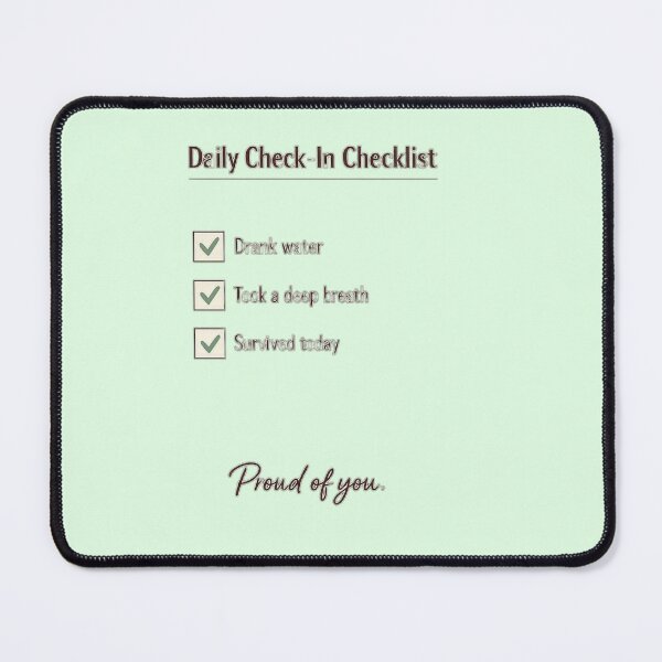 Item preview, Proud Of You Daily Self Care Checklist Mental Health Reminder designed and sold by Timeless Junction.