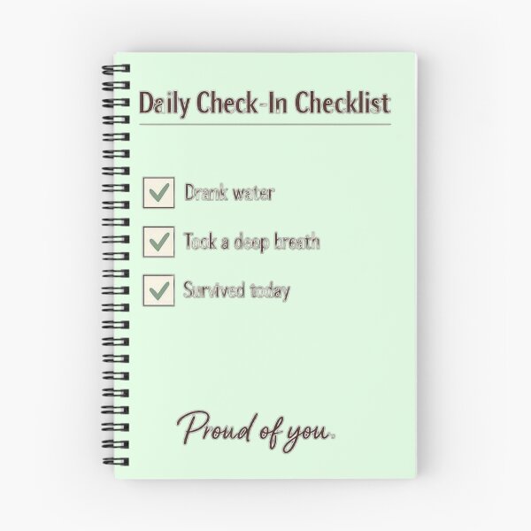 Item preview, Proud Of You Daily Self Care Checklist Mental Health Reminder designed and sold by Timeless Junction.