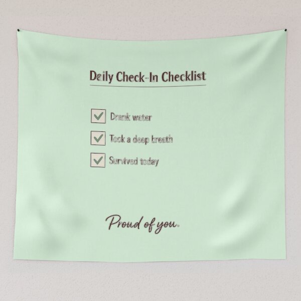 Item preview, Proud Of You Daily Self Care Checklist Mental Health Reminder designed and sold by Timeless Junction.