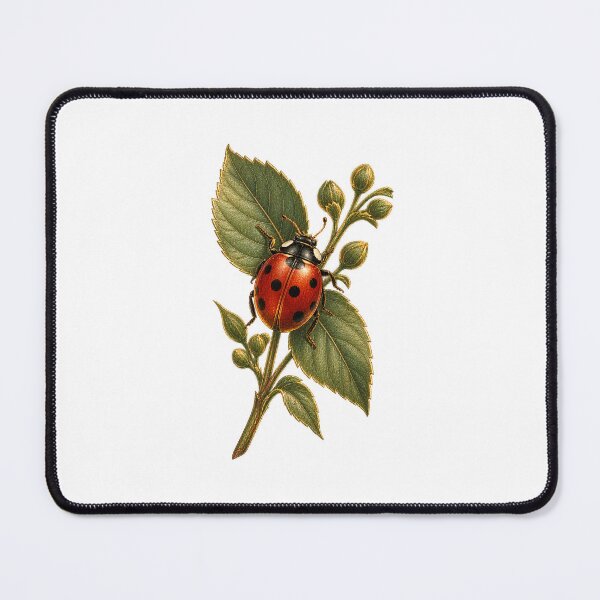 Item preview, Ladybird Ladybug | Vintage Botanical Good-Luck Art | Gardener Gift designed and sold by Brackenlume Studio.